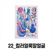 울트라패션 보석십자수 큐빅페인팅 세트 DIY 비즈공예 큐빅아트 취미생활 방탄보석십자수 십자수 패키지, 22_컬러얼룩말얼굴, 1개