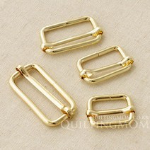 퀼팅맘 가방장식 악세사리 연결고리 O D링 키링 키홀더모음, 사각조리개 [골드] 20mm (6개)
