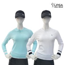 LPGA 골프 웨어 여성 봄 가을 간절기 라그랑 풀오버 니트 티셔츠 L221KT603P
