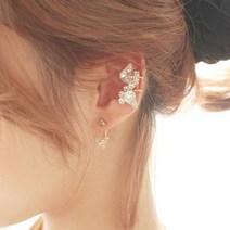 [바보사랑] 크리스탈의 크리스탈 볼드큐빅 이어커프 피어싱