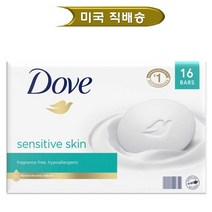 도브 도브비누 미국산 센시티브 스킨 106g 클렌징 비누 무향, 16개