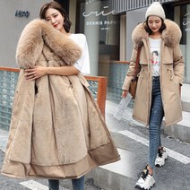 YAPOGI 겨울 후드 여자롱패딩 여성 빅사이즈 경량패딩