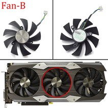 컴퓨터 CPU쿨러 87MM GA92S2U GTX 1080Ti 기존 Cpu 쿨러 팬 교체 ZOTAC AMP EXTREME 11G 그래픽 카드 냉각, 02 fan B