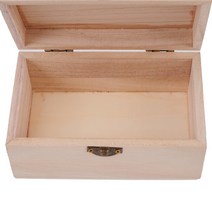 나무상자 레트로 나무 사각형 경첩 저장 공예 선물 보석 홈 데스크탑 클램쉘, 없음, 4.S M L