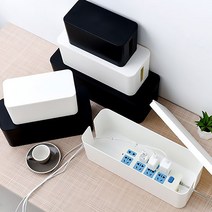 히든템 케이블 전선 멀티탭 수납 정리함, 블랙_소