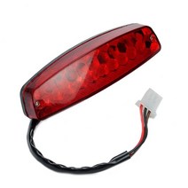 ATV부품 오토바이 1pcs led 3 와이어 12v 브레이크 스톱 라이트 라이센스 미등 레드 atv 오프로드 신호 램프 액세서리 자동차 조명, 빨간색