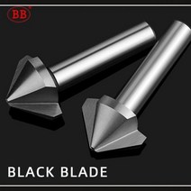 BB 90 도 카운터 싱크 HSS 모따기 금속 밀링 도구 1 3 플루트 커터 드듀링 오리피스 로즈 코브 드릴, D40, 라운드, 1 Flute + BLACK-BLADE 1PCS