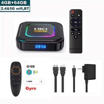 HK1 RBOX K8 비디오 디코딩 미디어 플레이어 셋톱 수신기 안드로이드 13 TV 박스 RK3528 64GB 5G 와이, 08 4GB 64GB G10S_01 미국 플러그