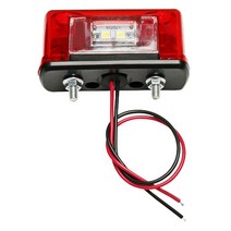 링라이트12v 24v 자동차 Led 번호판 라이트 램프 범용 트럭 트레일러 후면 테일 액세서리, 01 Red