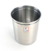 KO 키친쿡 영업용 오픈 휴지통 ~ 사무실 주방 업소용 깡통 오픈 휴지통 국내산 스텐 휴지통 다목적 쓰레기통, 사이즈-특대, 1개