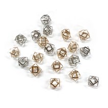 (주)아트인 다각 큐빅 팬던트(13mm-10개), 골드