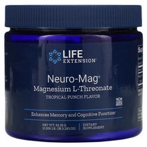 라이프익스텐션 트로피칼 펀치맛 마그네슘 트레온산 파우더 Neuro-Mag 93.35그램
