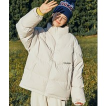 VOLCOM Warm Winter 에센셜 오버핏 다운 숏패딩 화이트
