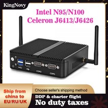 산업용컴퓨터 산업용PC 미니PC 산업용피씨 12 세대 N100 N95 팬리스 미니 PC 셀러론 J6412 J6413 쿼드코어 2x COM NVME 듀얼 LAN RS232 윈도우즈, Celeron J6413 J6426_AU, No Ram No HD No WiFi