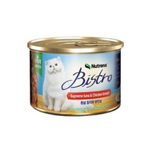 비스트로 고양이용 흰살참치와 닭안심 캔, 생선, 160g, 5개입