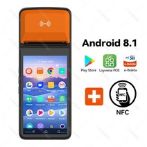 3D프린터 프린터새로운 8.1 안드로이드 핸드 헬드 Pos 터미널 PDA 블루투스 58mm 열전사 프린터 휴대용 카, 02 Standard NFC_03 영국 플러그