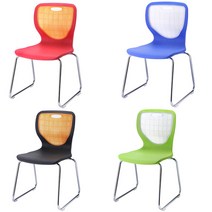 (한)토비멀티의자 학생 대기실 학교 학습용 컴퓨터 공부방 연수용 회의용 간이 휴게실 도서실, 오렌지/청색