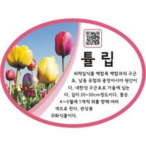 [맑은누리디자인] 꽃팻말-원형 걸이형 QR코드-002 (50개이상은 전화문의) 푯말 이름표 화단 표찰 수목 나무 꽃이름, A-원형-걸이형-QR코드
