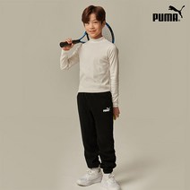 푸마키즈 PUMA 22FW 푸마키즈 공용 베이직 기모 조거팬츠 블랙 B