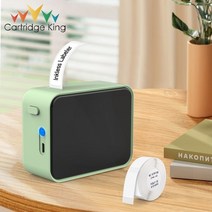 라벨 프린터 미니 라벨기 열 p15 labeller 휴대용 블루투스 기계 diy 자체 접착 스티커 또는 12mm 테이프, 녹색 프린터