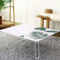 로아공방 파스텔 접이식 액자 테이블, S+손잡이걸이, 사각 4단계 길이조절 화이트