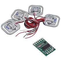 로드셀 load cell 휴먼 스케일 로드셀 및 HX711 AD 모듈 키트 50kg 저항 스트레인 무게 센서 측정 도구, 02 Mini version