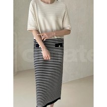 오르네트 여성 라운드넥 와플 원피스