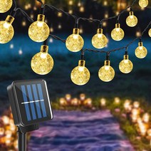 YINGJING 태양열등꼬치 IP65 방수 8종 모드, 12m100LED, 온난광