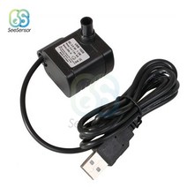 울트라 조용한 DC 5V 12V 200L/H 3W 잠수정 워터 펌프 솔라 브러시리스 모터 수족관 분수 용 풀, 02 USB 5V