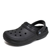 크록스 클래식 라인드 클로그 블랙 203591-060 겨울 털샌들 어글리샌들