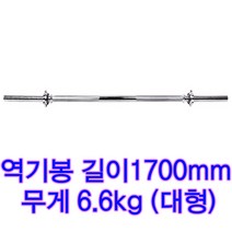 무게6.6kg 역기봉 중량봉 대형사이즈 덤벨봉 길이1700mm 스타원판호환가능 헬스장봉