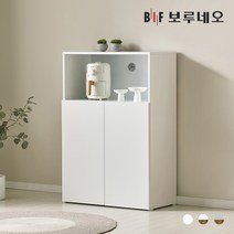 보루네오 키첸 800 멀티 주방 수납장 깊은, 화이트화이트 KC62