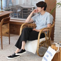 플레이몬스터 우븐 팬츠 / 남녀 공용 커플 바지 / 루즈핏 오버핏 애슬레저 데일리룩 코디