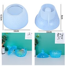 실리콘몰드 수제 석고 시멘트 금형줄무늬 콘크리트 양초 항아리 실리콘 금형 DIY 뚜껑 시멘트 용기 석고, [16] A16