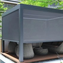 파고라 퍼걸러 테라스 조립식 스카이어닝 전기 알루미늄 개폐식 퍼골라 야외 방수 접이식 지붕 햇빛가리개 3x4m