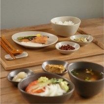 뉴 감성 플레이팅 조약돌 2인 4인 6인 신혼 그릇 홈 세트 에쁜 유니크 집들이 식기, 2인 12p, 코코아
