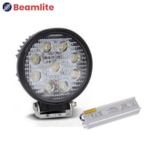 아이맥 LS27 2500루멘 LED 써치라이트 27W 작업등 차량용 선박용 12V 24V 서치라이트, LS27집중형(30도)+SMPS 컨버터 60W