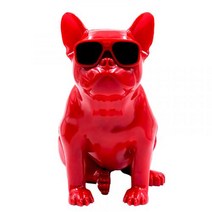 YEOP-T 불독 블루투스 s5 자르 스피커 프렌치불독 강아지스피커, 소형(횡격막 없음)+루비 레드