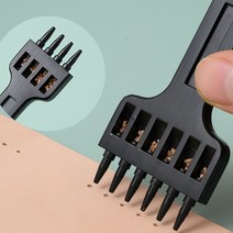 가죽 공예 diy 공구 수작업 구멍 6 공 펀칭기 프레스 기구 라벨 수공구 용품 기계, 4mm 피치 6구멍