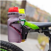 자전거 더블 물통 케이지 변환 시트 산악 자전거 물 컵 홀더 고정 링 어댑터-163761, 검은색 (주전자 없음. 물통 케이지)