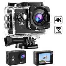 SYL 4K 고화질 액션캠 WiFi 한국어 지원, 4K블랙+32G