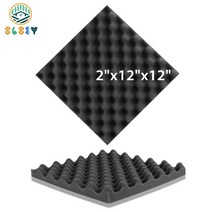 방음재 부스 폼 6 12 24 개 단열 홈 뮤직 스튜디오 에그 크레이트 패널 인테리어, 4.JDBlack - High Density - 6 P