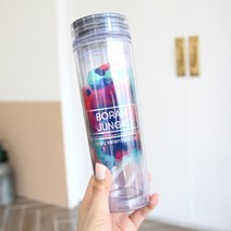 그래비티 투명 텀블러, 스윙투명텀블러 470ml-핑크, 스카이블루