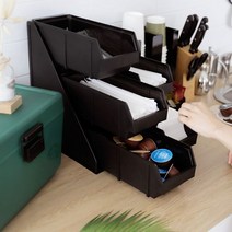매장 무인카페 오피스 냅킨 빨대 3단 cafe 디스펜서, 단품, 상세페이지 참조
