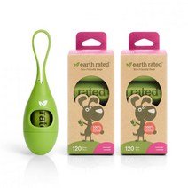 Earth Rated 배변봉투통 + 리필롤 120매 x 2 (라벤더)