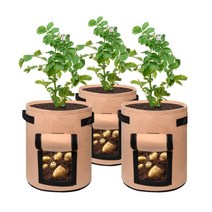 부직포 화분 베란다 텃밭 감자 당근 키우기 그로우백 27146ea, 장연다육 브라운_중