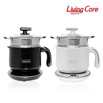 리빙코아 멀티쿡 전기포트 찜기 1.8L WPOT-1032, 화이트