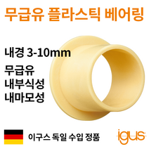 한국이구스 베어링 3-10mm iglidur J 독일 정품 플랜지 DU 부싱 무급유 내마모성 플라스틱 베어링, 내경 10mm:JFM-1014-14