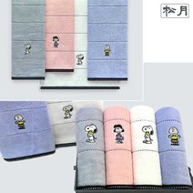 송월타월 스누피프렌지 30수 캐릭터 세면타월 결혼 돌잔치 답례품 기념품, 연회색