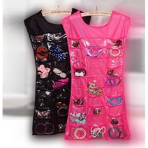 악세사리 수납 포켓 다용도 벽걸이 수납포켓, 핑크, 1개